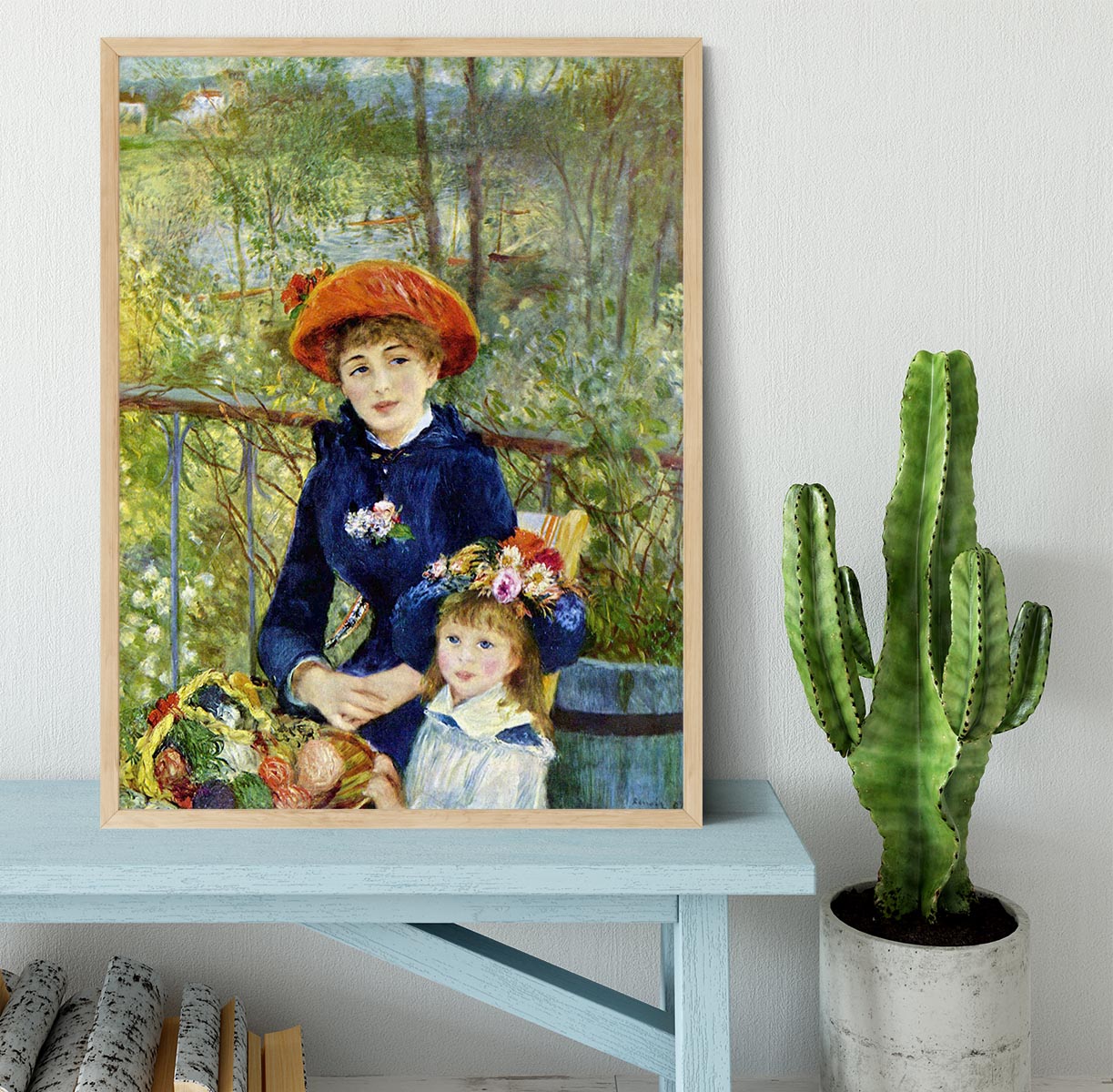 Two Sisters On The Terrace by Renoir Framed Print - Canvas Art Rocks - 4