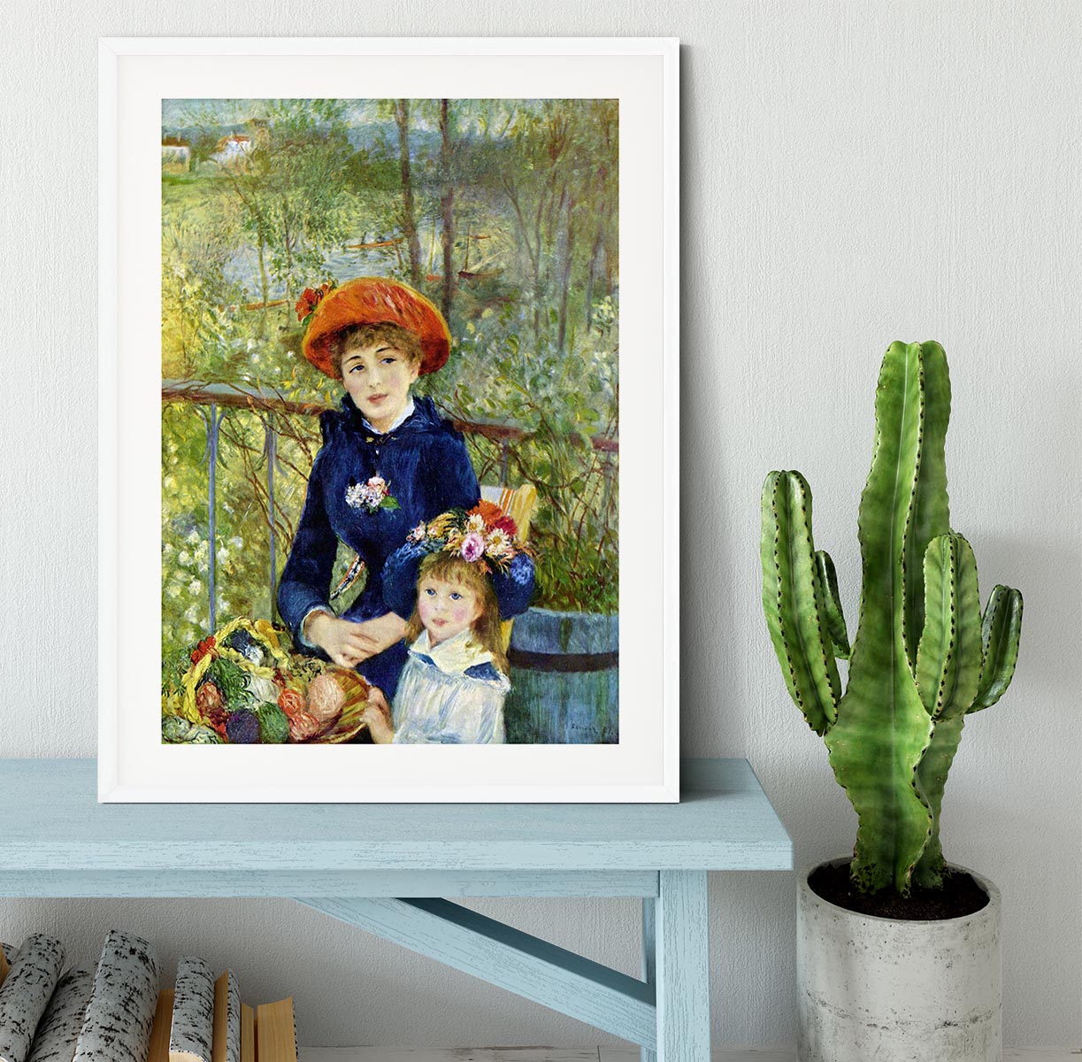 Two Sisters On The Terrace by Renoir Framed Print - Canvas Art Rocks - 5