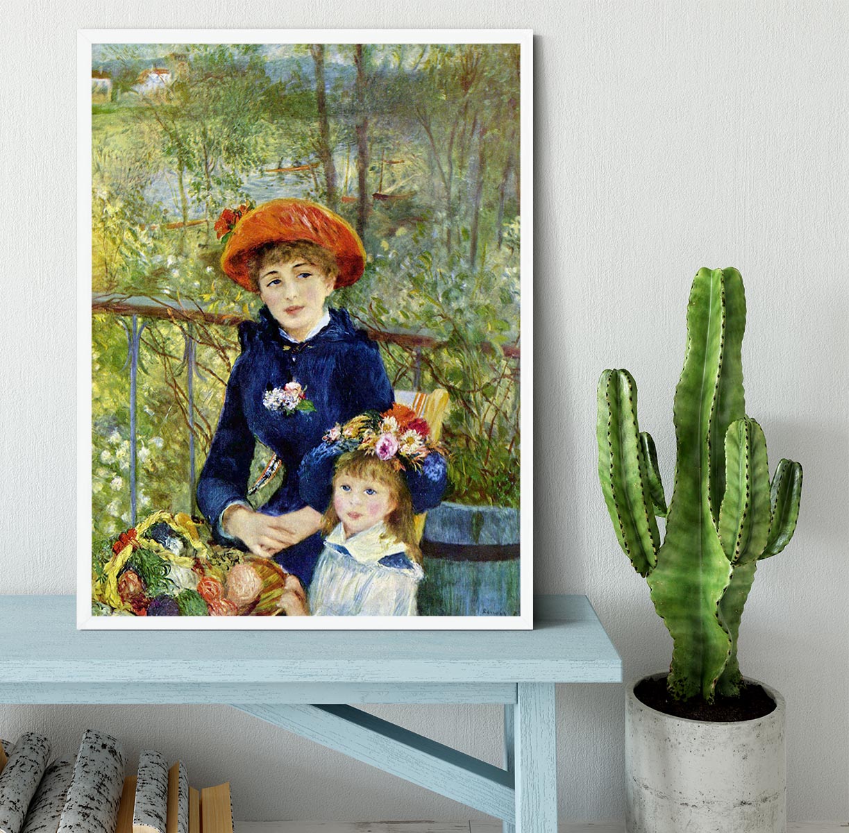 Two Sisters On The Terrace by Renoir Framed Print - Canvas Art Rocks -6