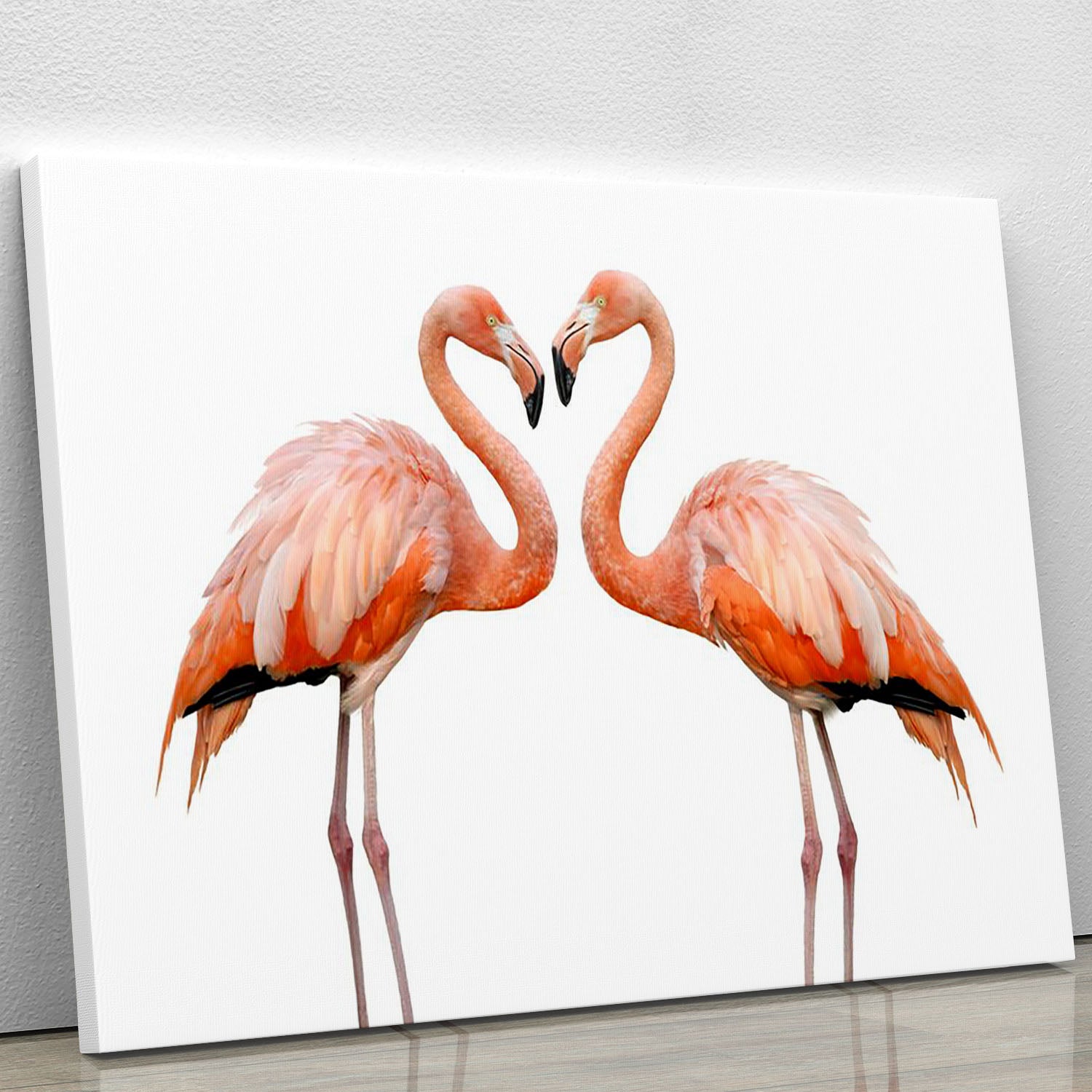 Two beautiful flamingos in love Canvas Print or Poster - Canvas Art Rocks - 1