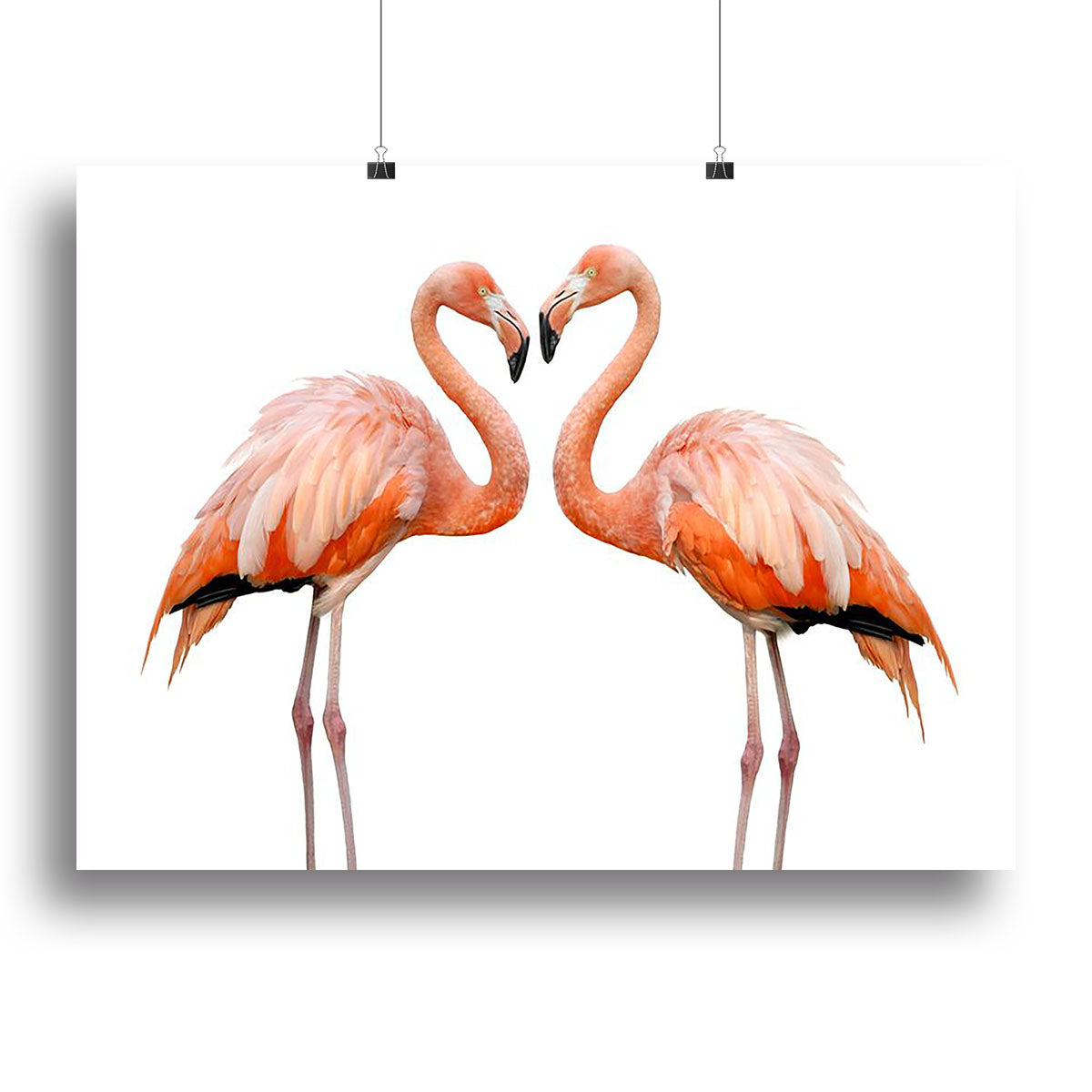 Two beautiful flamingos in love Canvas Print or Poster - Canvas Art Rocks - 2