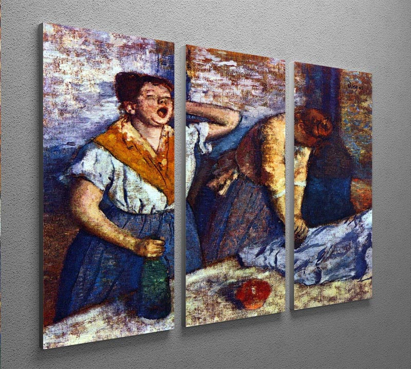 Two cleaning women by Degas 3 Split Panel Canvas Print - Canvas Art Rocks - 2