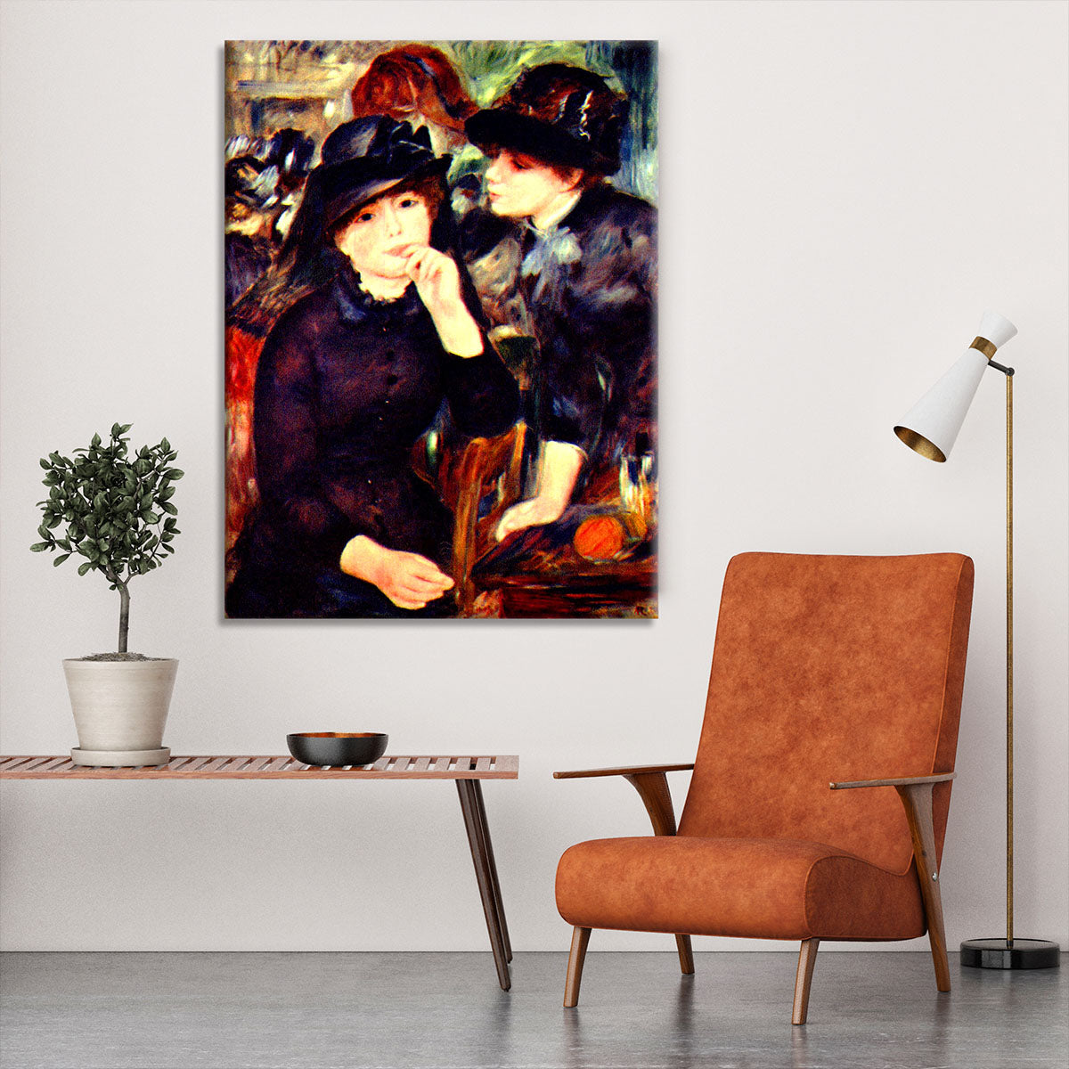 Two girls in black by Renoir Canvas Print or Poster - Canvas Art Rocks - 6