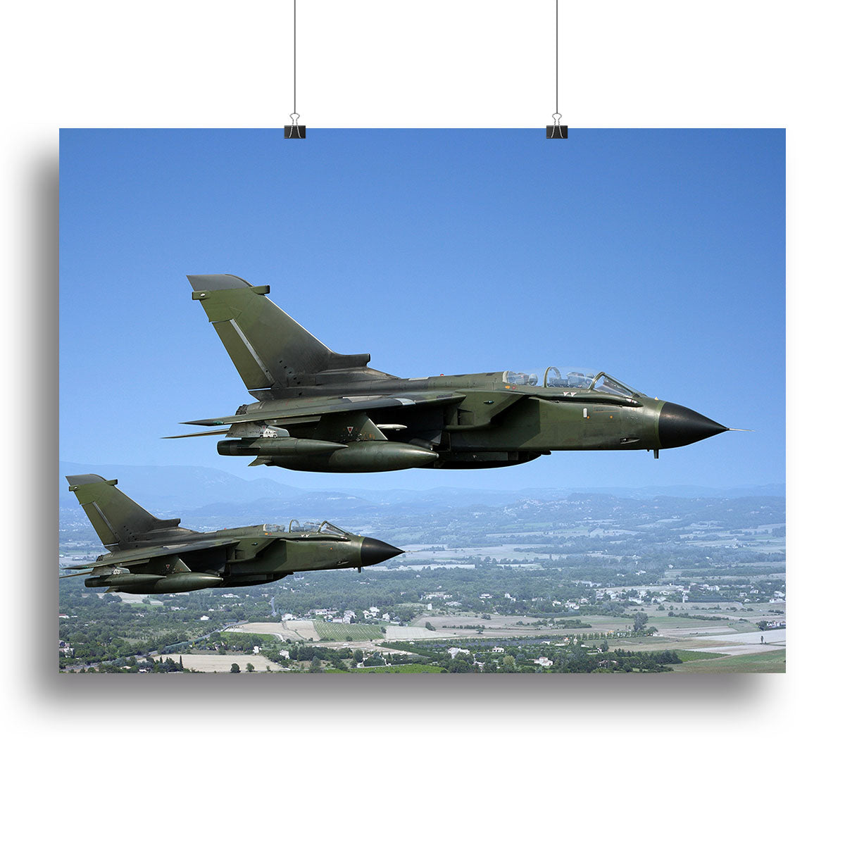 Two green fighter jets Canvas Print or Poster - Canvas Art Rocks - 2