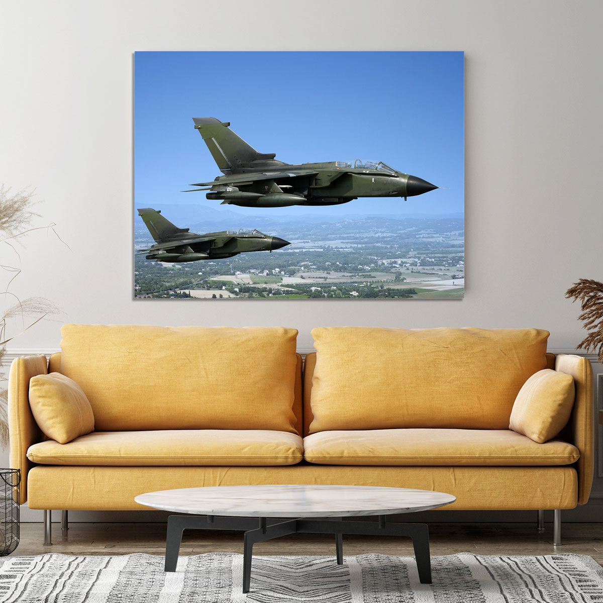Two green fighter jets Canvas Print or Poster - Canvas Art Rocks - 4