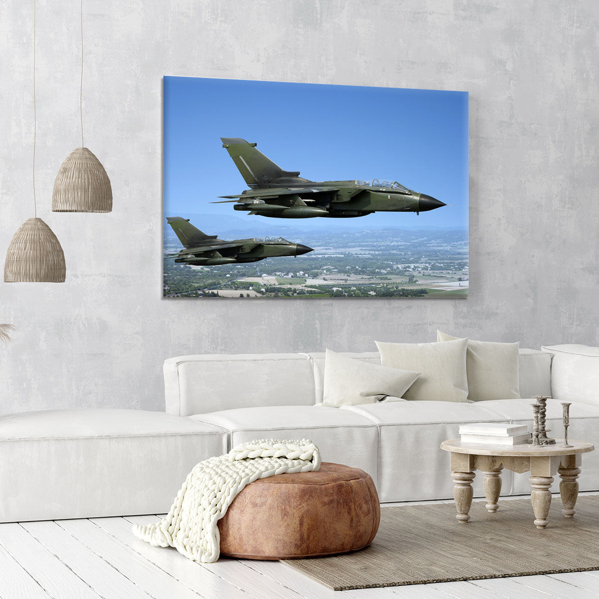 Two green fighter jets Canvas Print or Poster - Canvas Art Rocks - 6