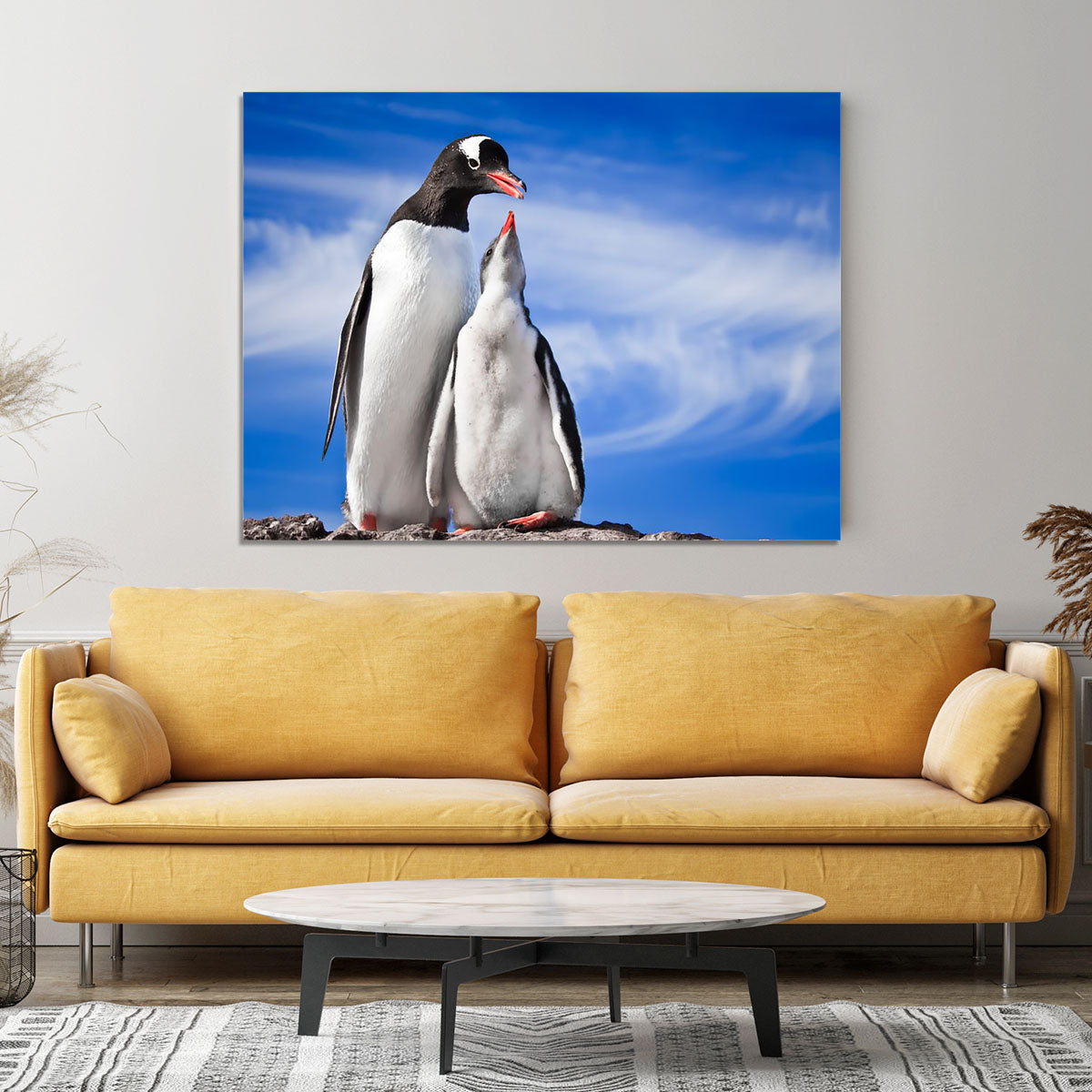 Two penguins resting Canvas Print or Poster - Canvas Art Rocks - 4