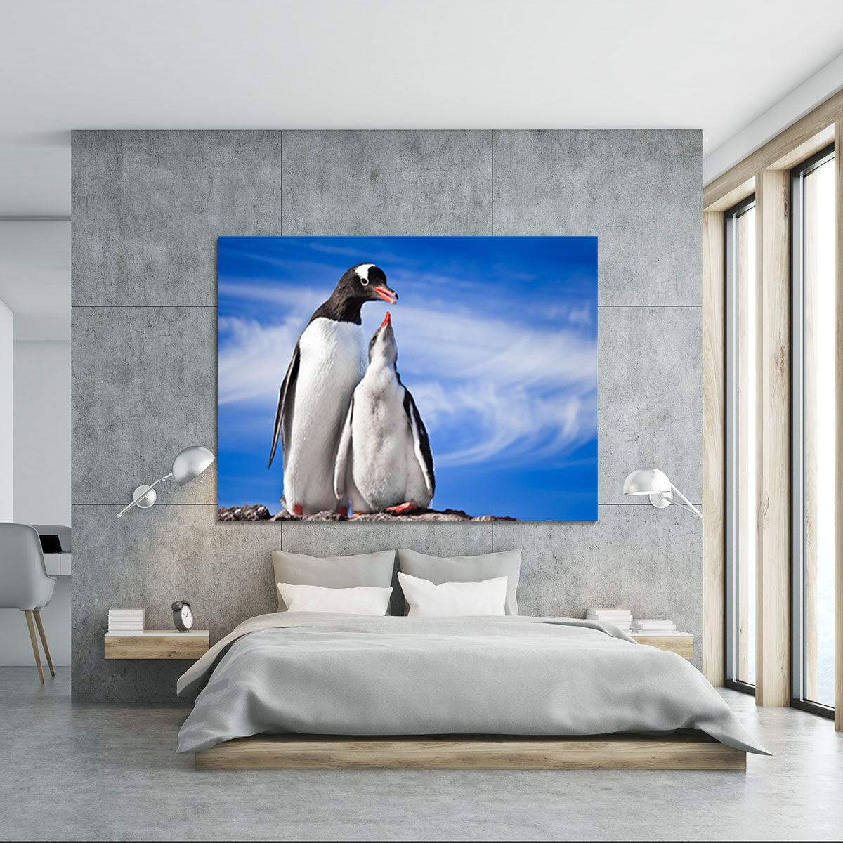Two penguins resting Canvas Print or Poster - Canvas Art Rocks - 5