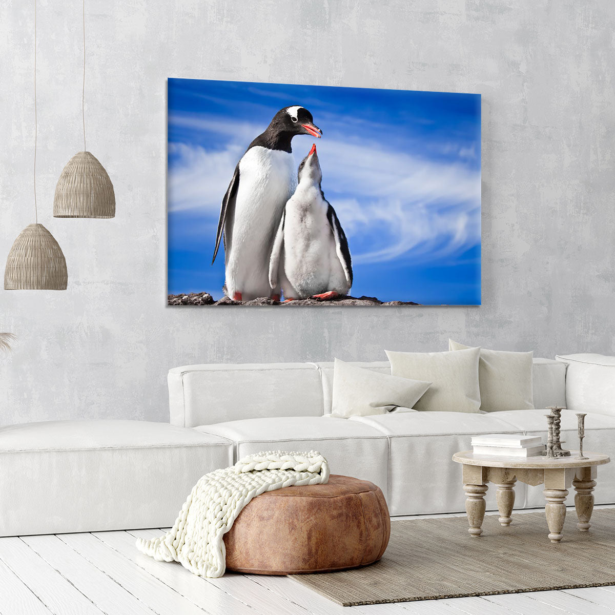Two penguins resting Canvas Print or Poster - Canvas Art Rocks - 6