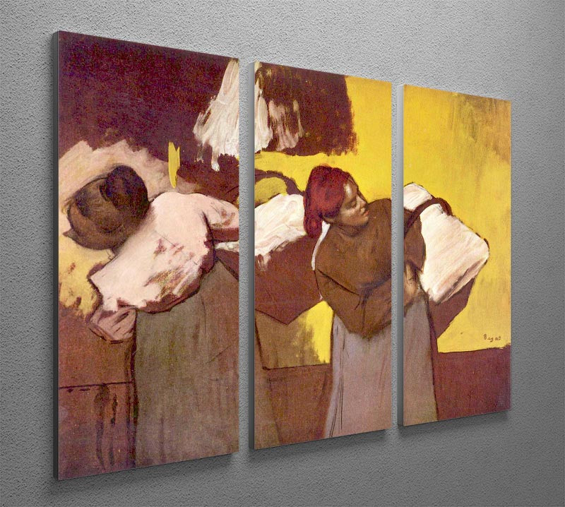 Two washer women by Degas 3 Split Panel Canvas Print - Canvas Art Rocks - 2