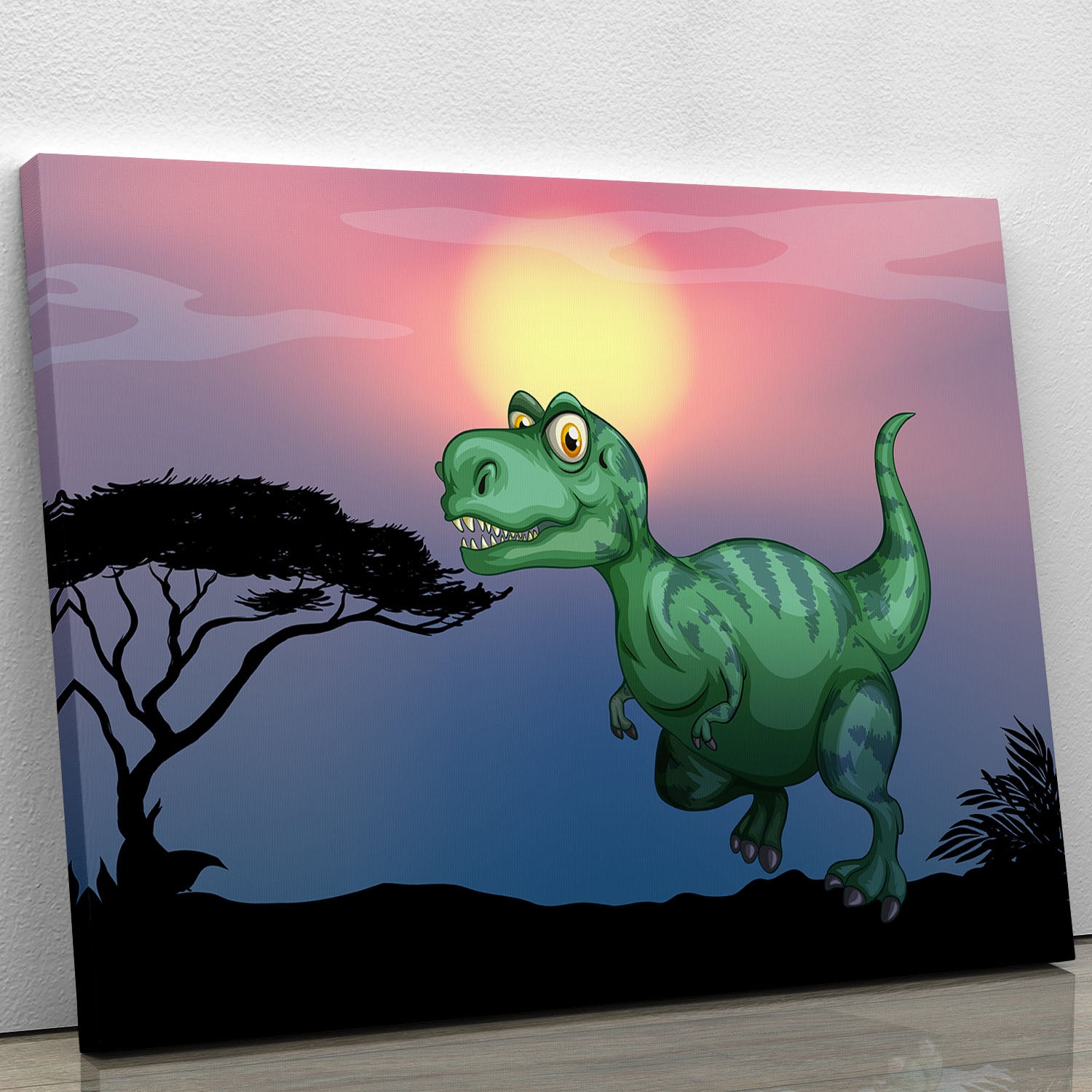 Tyrannosaurus rex in the field Canvas Print or Poster - Canvas Art Rocks - 1