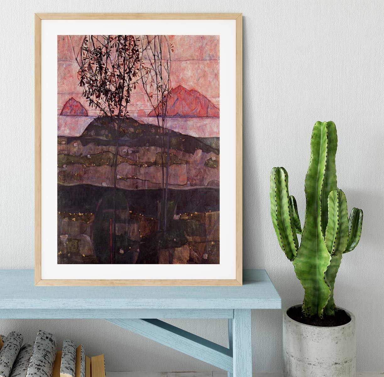 Underground Sun by Egon Schiele Framed Print - Canvas Art Rocks - 3