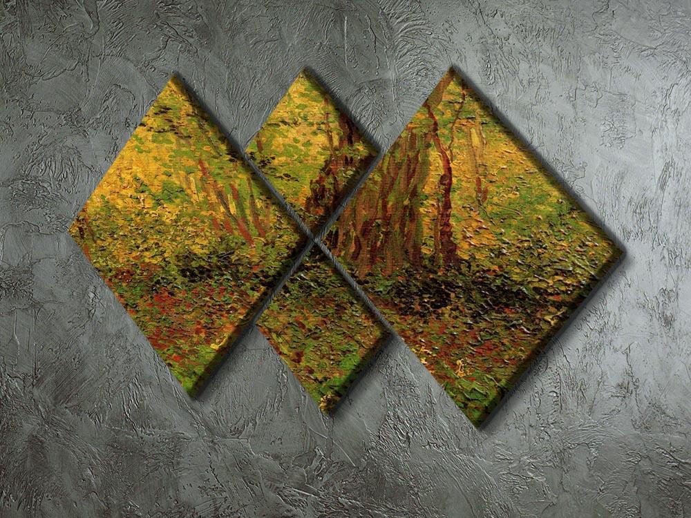 Undergrowth 2 by Van Gogh 4 Square Multi Panel Canvas - Canvas Art Rocks - 2