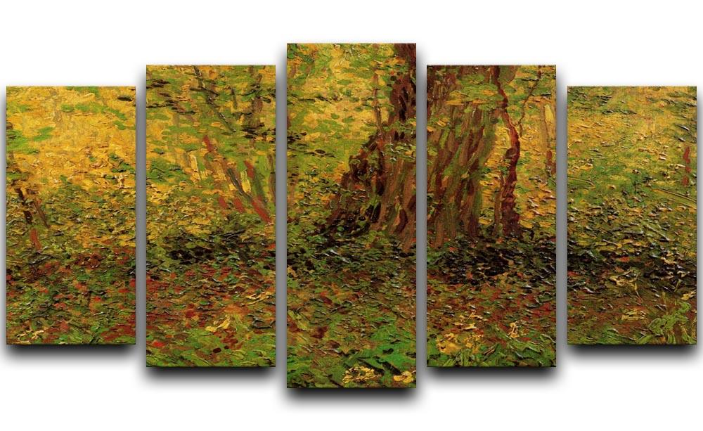Undergrowth 2 by Van Gogh 5 Split Panel Canvas  - Canvas Art Rocks - 1