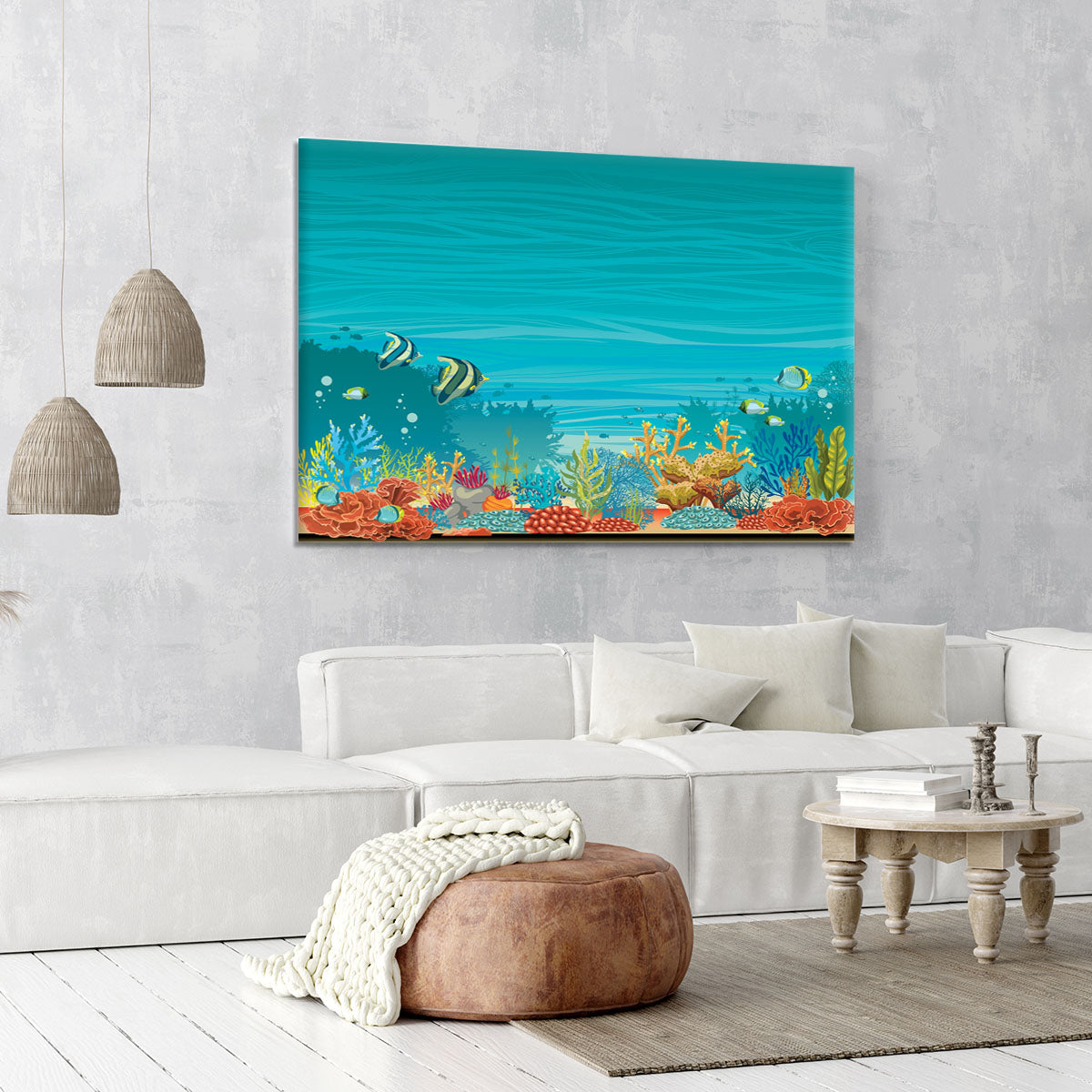 Underwater seascape Canvas Print or Poster - Canvas Art Rocks - 6