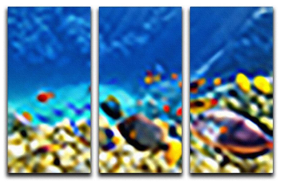 Underwater world 3 Split Panel Canvas Print - Canvas Art Rocks - 1