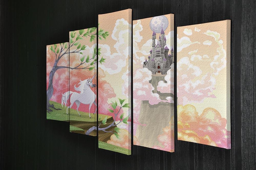 Unicorn and mythological landscape 5 Split Panel Canvas  - Canvas Art Rocks - 2