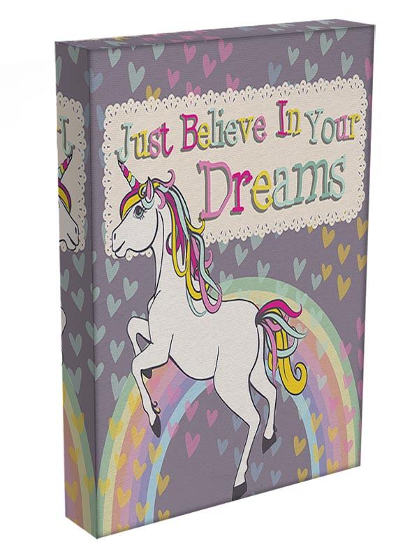 Unicorn believe in your dreams Canvas Print or Poster - Canvas Art Rocks - 3