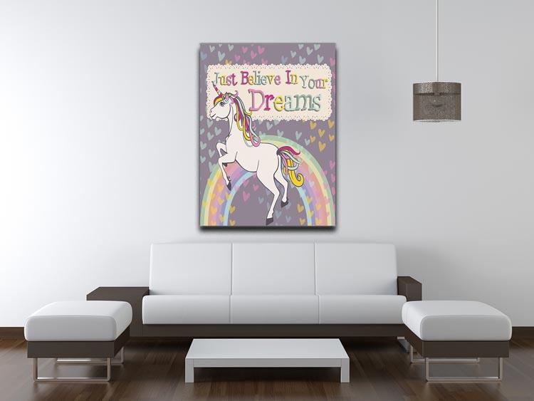 Unicorn believe in your dreams Canvas Print or Poster - Canvas Art Rocks - 4