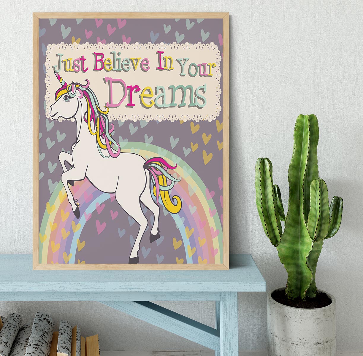Unicorn believe in your dreams Framed Print - Canvas Art Rocks - 4