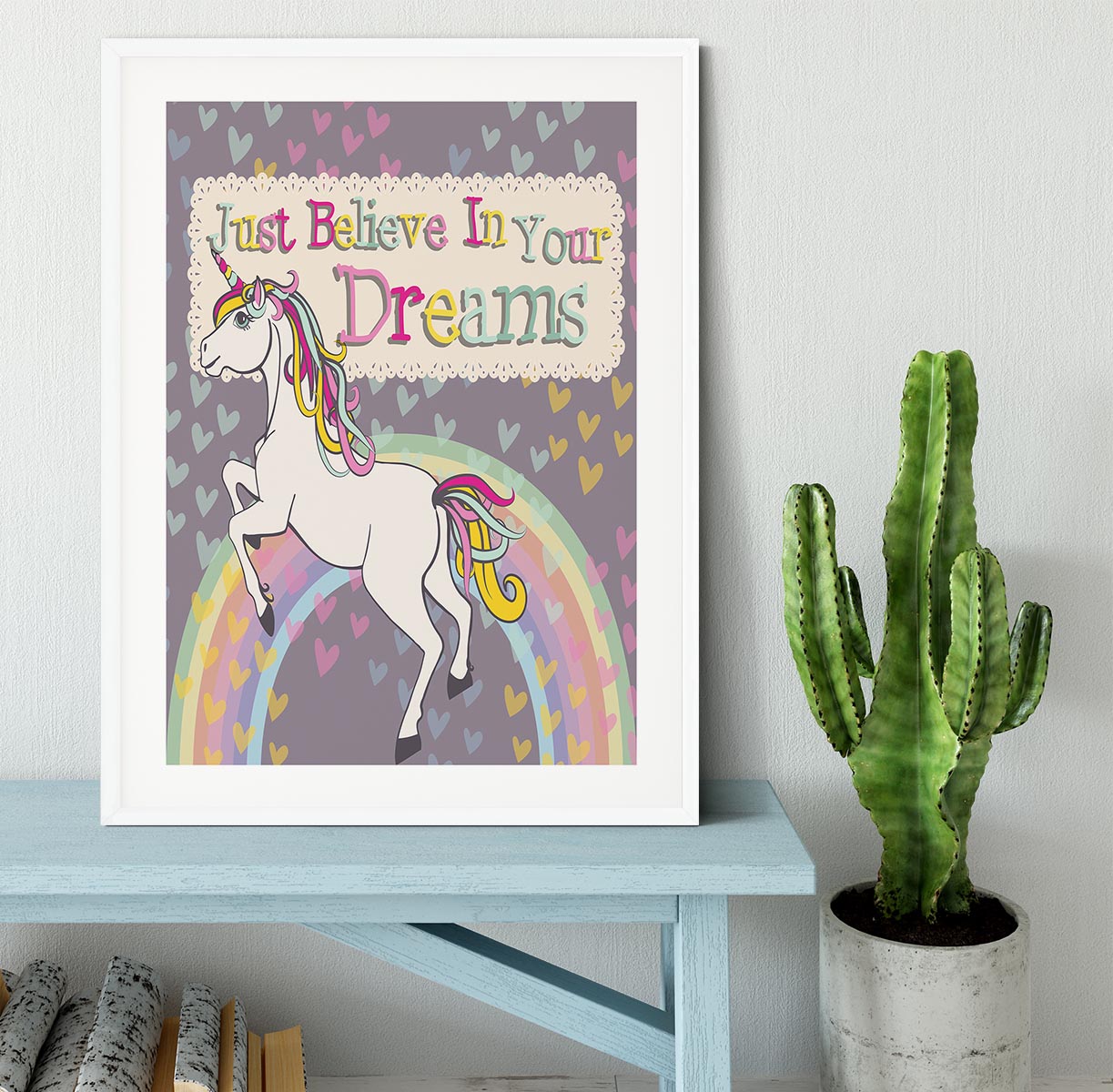 Unicorn believe in your dreams Framed Print - Canvas Art Rocks - 5