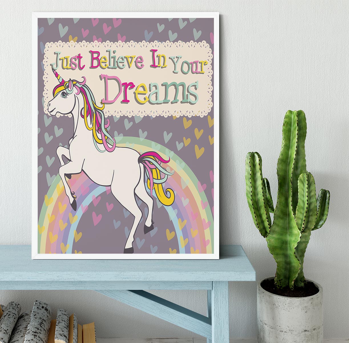 Unicorn believe in your dreams Framed Print - Canvas Art Rocks -6