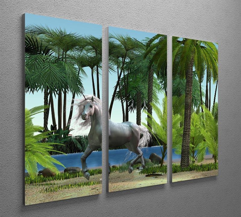 Unicorn buck prances 3 Split Panel Canvas Print - Canvas Art Rocks - 2