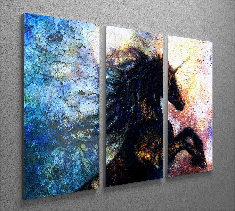 Unicorn dancing 3 Split Panel Canvas Print - Canvas Art Rocks - 2