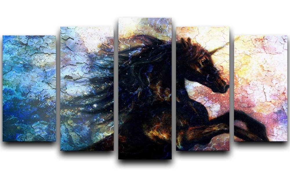 Unicorn dancing 5 Split Panel Canvas  - Canvas Art Rocks - 1