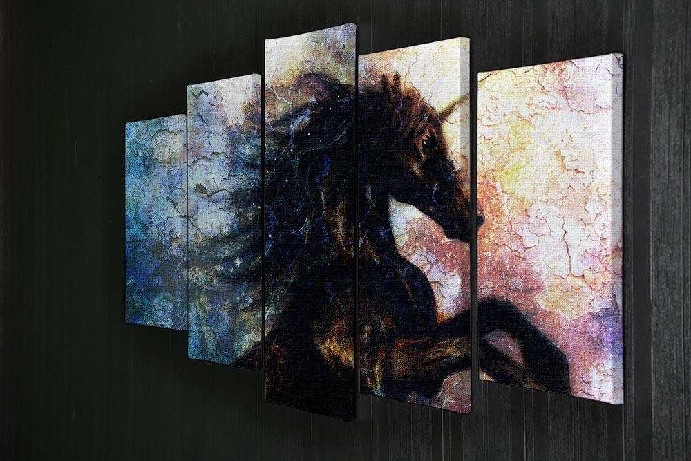 Unicorn dancing 5 Split Panel Canvas  - Canvas Art Rocks - 2