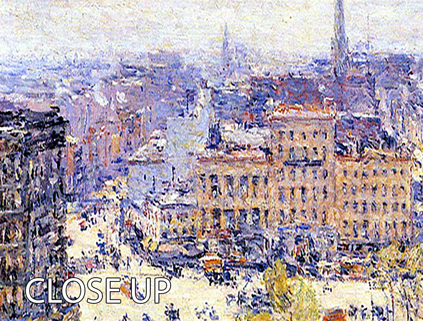 Union Square in Spring by Hassam 3 Split Panel Canvas Print - Canvas Art Rocks - 3