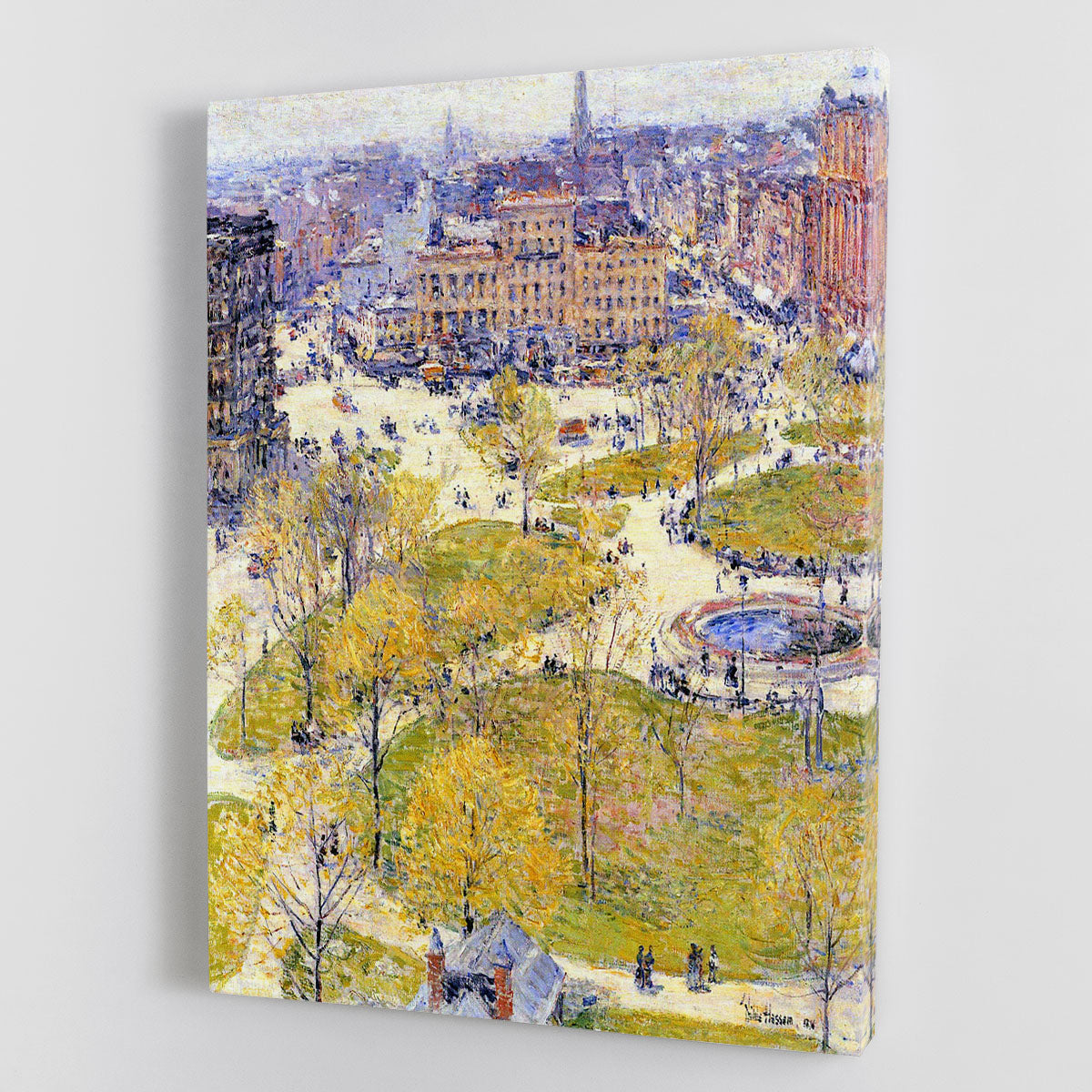Union Square in Spring by Hassam Canvas Print or Poster - Canvas Art Rocks - 1