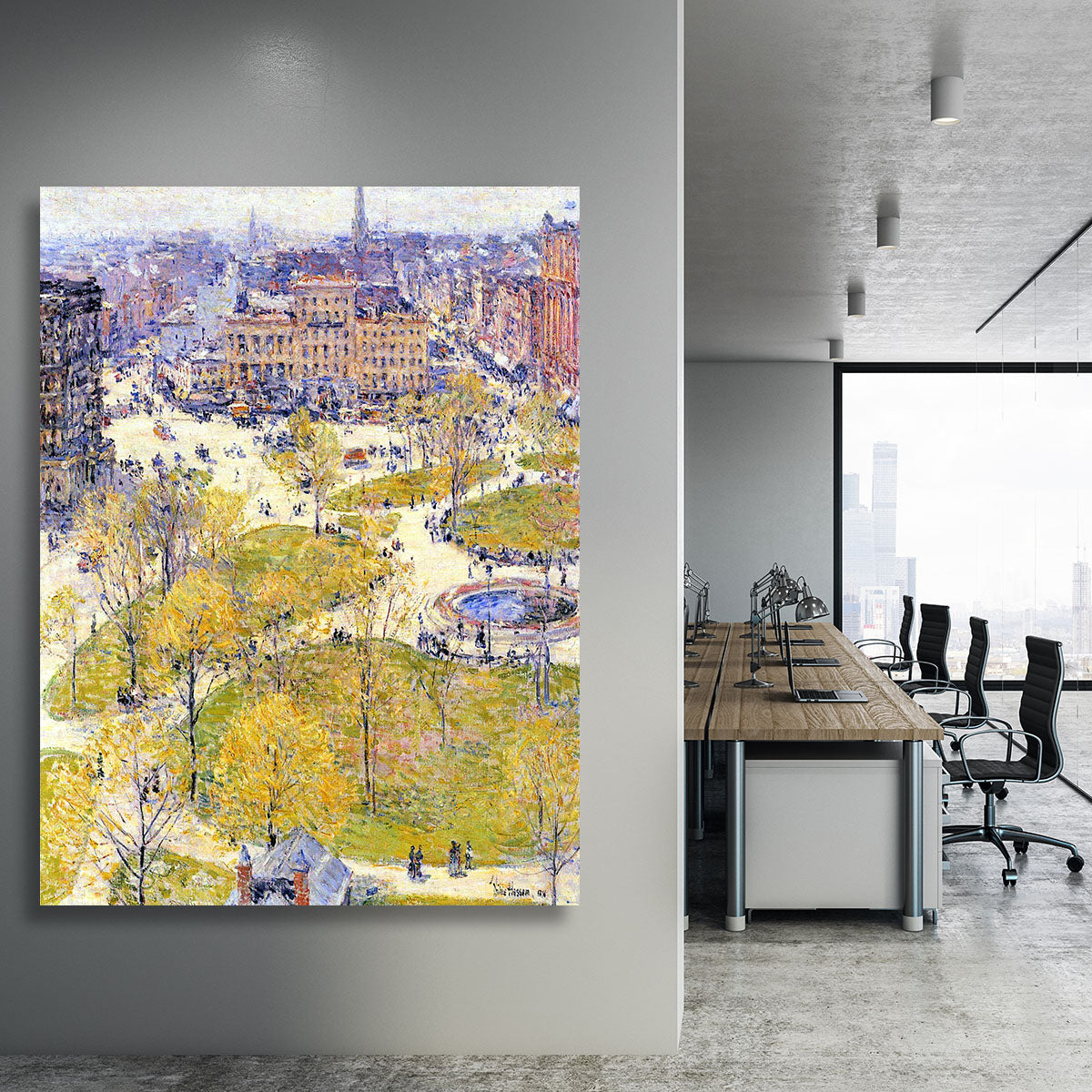 Union Square in Spring by Hassam Canvas Print or Poster - Canvas Art Rocks - 3