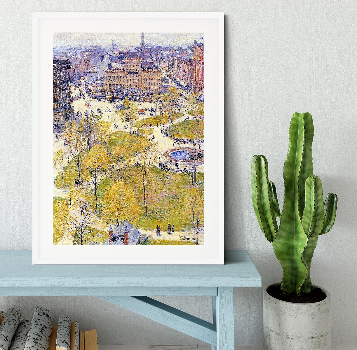 Union Square in Spring by Hassam Framed Print - Canvas Art Rocks - 5