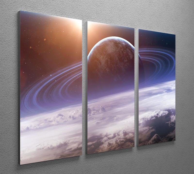Universe scene with planets 3 Split Panel Canvas Print - Canvas Art Rocks - 2