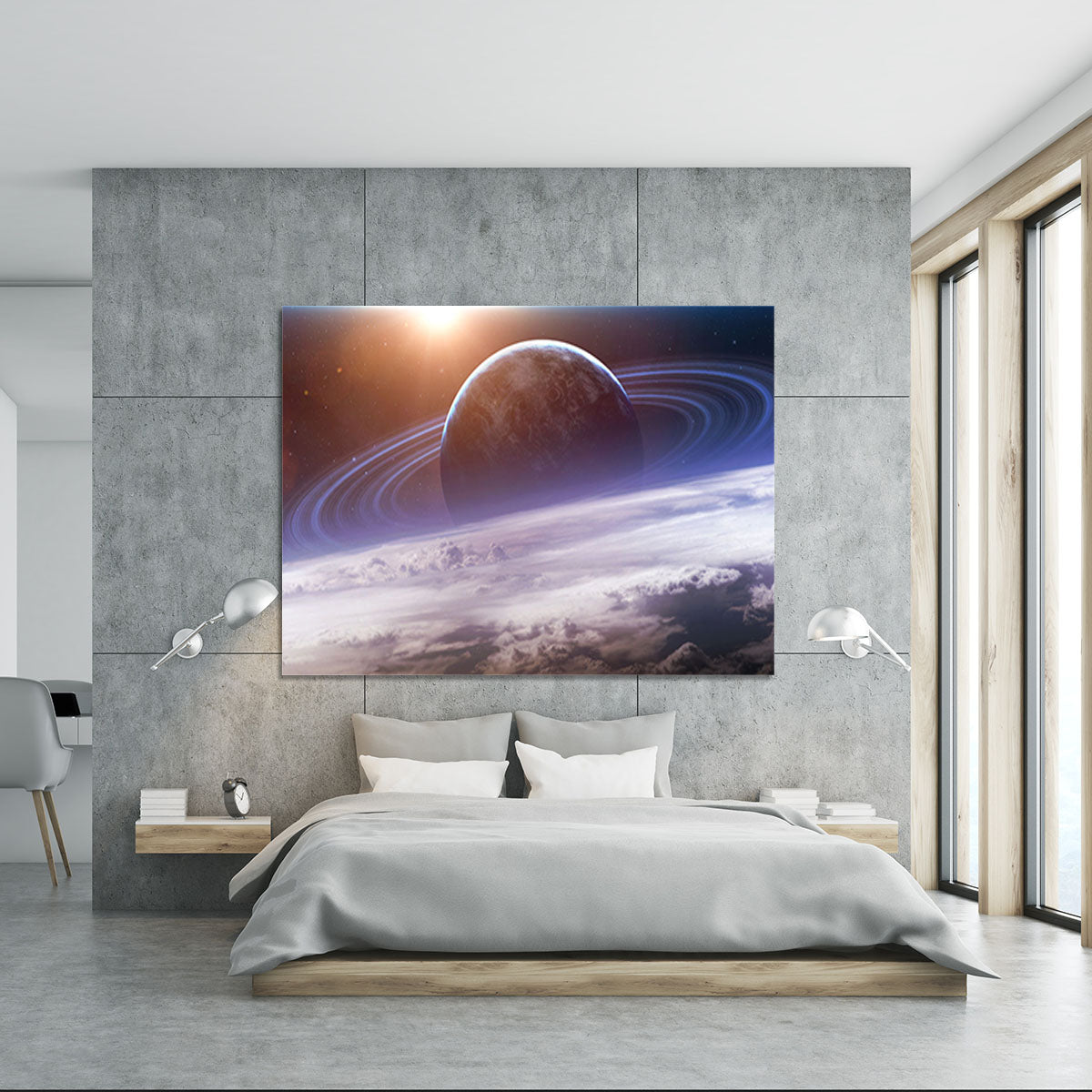 Universe scene with planets Canvas Print or Poster - Canvas Art Rocks - 5