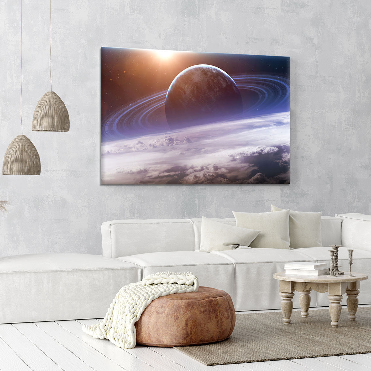 Universe scene with planets Canvas Print or Poster - Canvas Art Rocks - 6