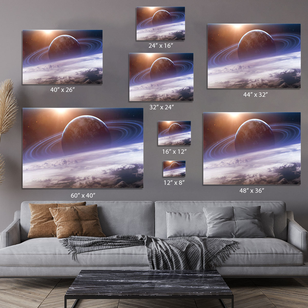 Universe scene with planets Canvas Print or Poster - Canvas Art Rocks - 7