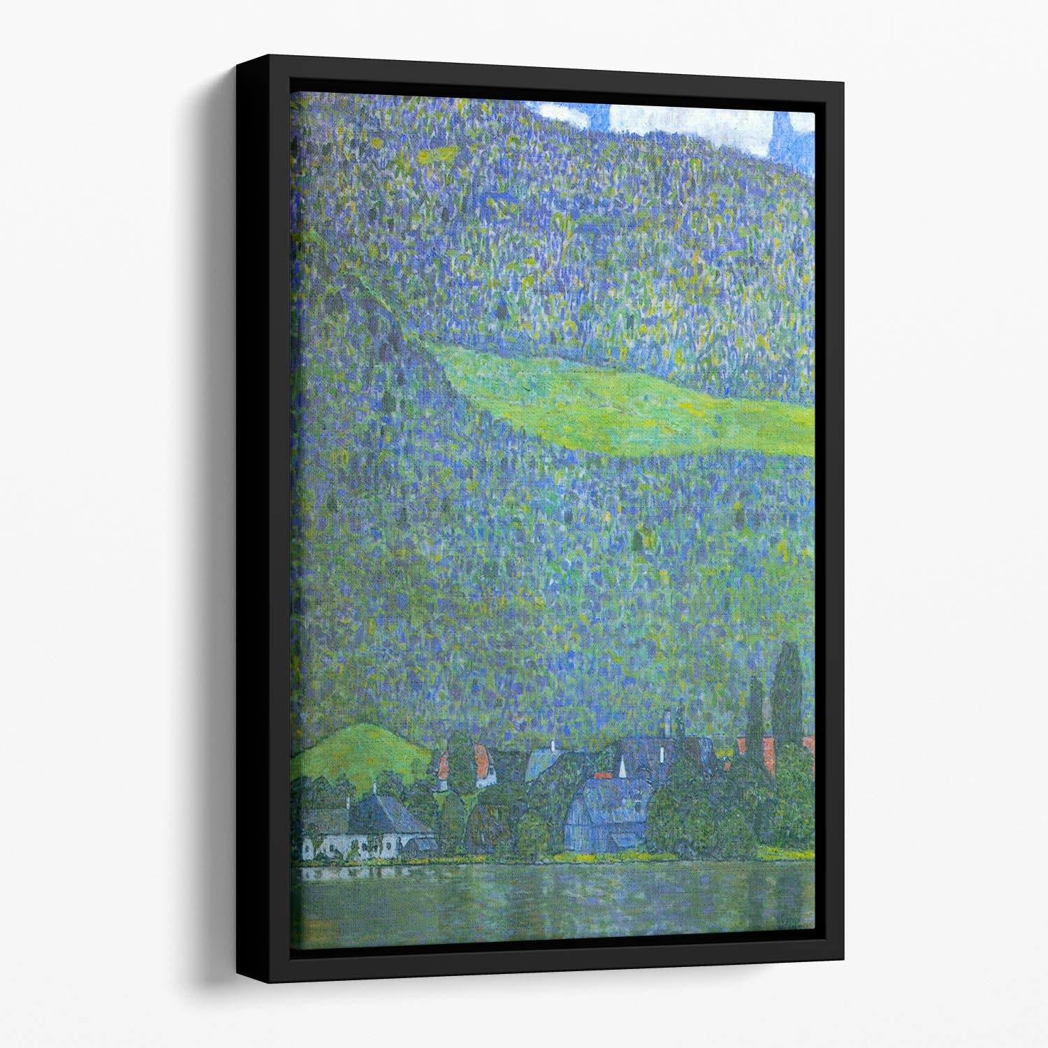 Unterach at the Attersee by Klimt Floating Framed Canvas