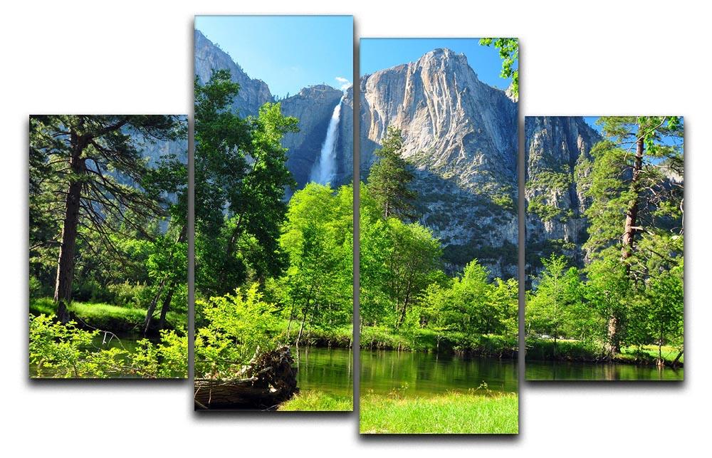 Upper Yosemite Falls 4 Split Panel Canvas  - Canvas Art Rocks - 1