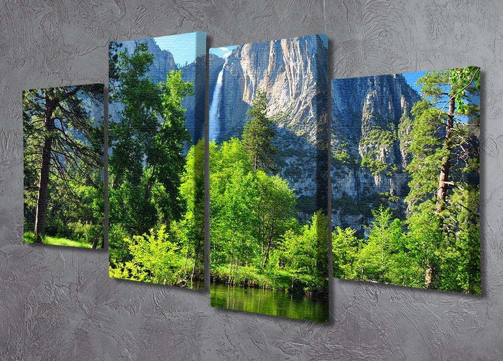 Upper Yosemite Falls 4 Split Panel Canvas  - Canvas Art Rocks - 2