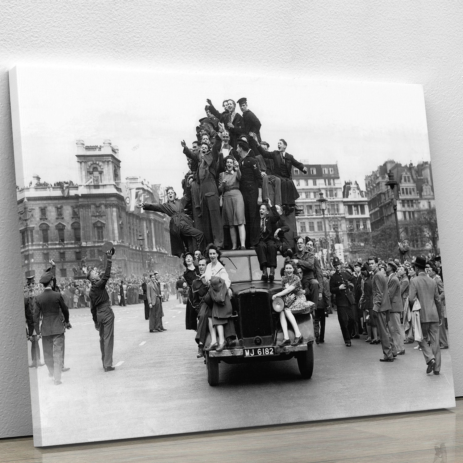 VE celebrations in London Canvas Print or Poster - Canvas Art Rocks - 1
