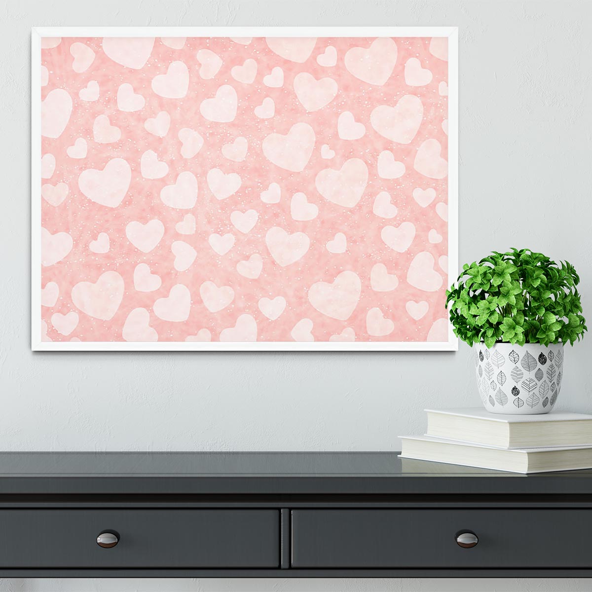 Valentine Heart pink Framed Print - Canvas Art Rocks -6