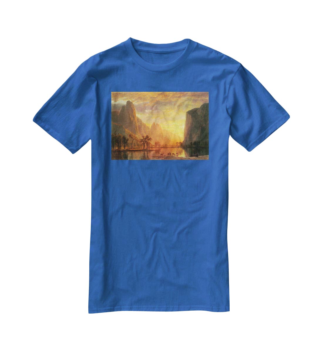 Valley in Yosemite by Bierstadt T-Shirt - Canvas Art Rocks - 2