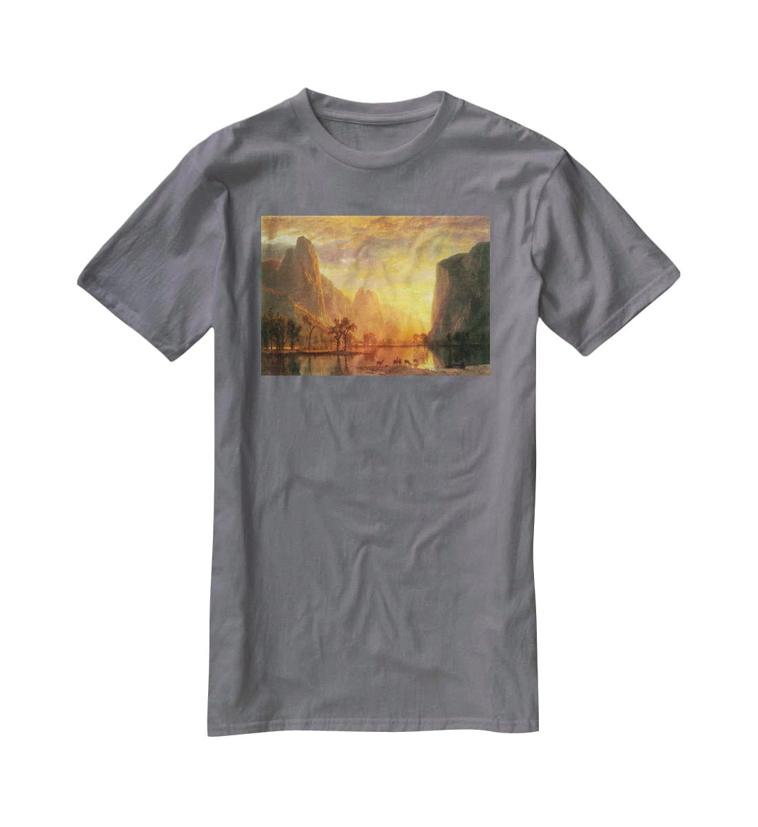 Valley in Yosemite by Bierstadt T-Shirt - Canvas Art Rocks - 3