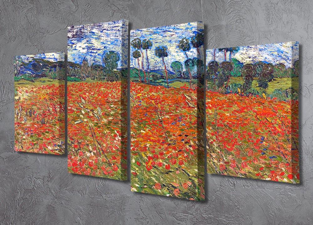 Van Gogh Poppies Field 4 Split Panel Canvas - Canvas Art Rocks - 2