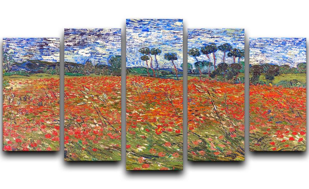 Van Gogh Poppies Field 5 Split Panel Canvas  - Canvas Art Rocks - 1