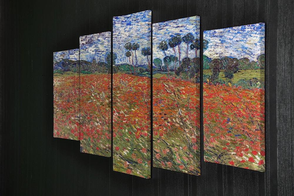 Van Gogh Poppies Field 5 Split Panel Canvas - Canvas Art Rocks - 2