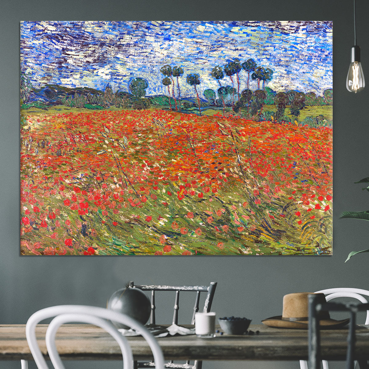 Van Gogh Poppies Field Canvas Print or Poster - Canvas Art Rocks - 3