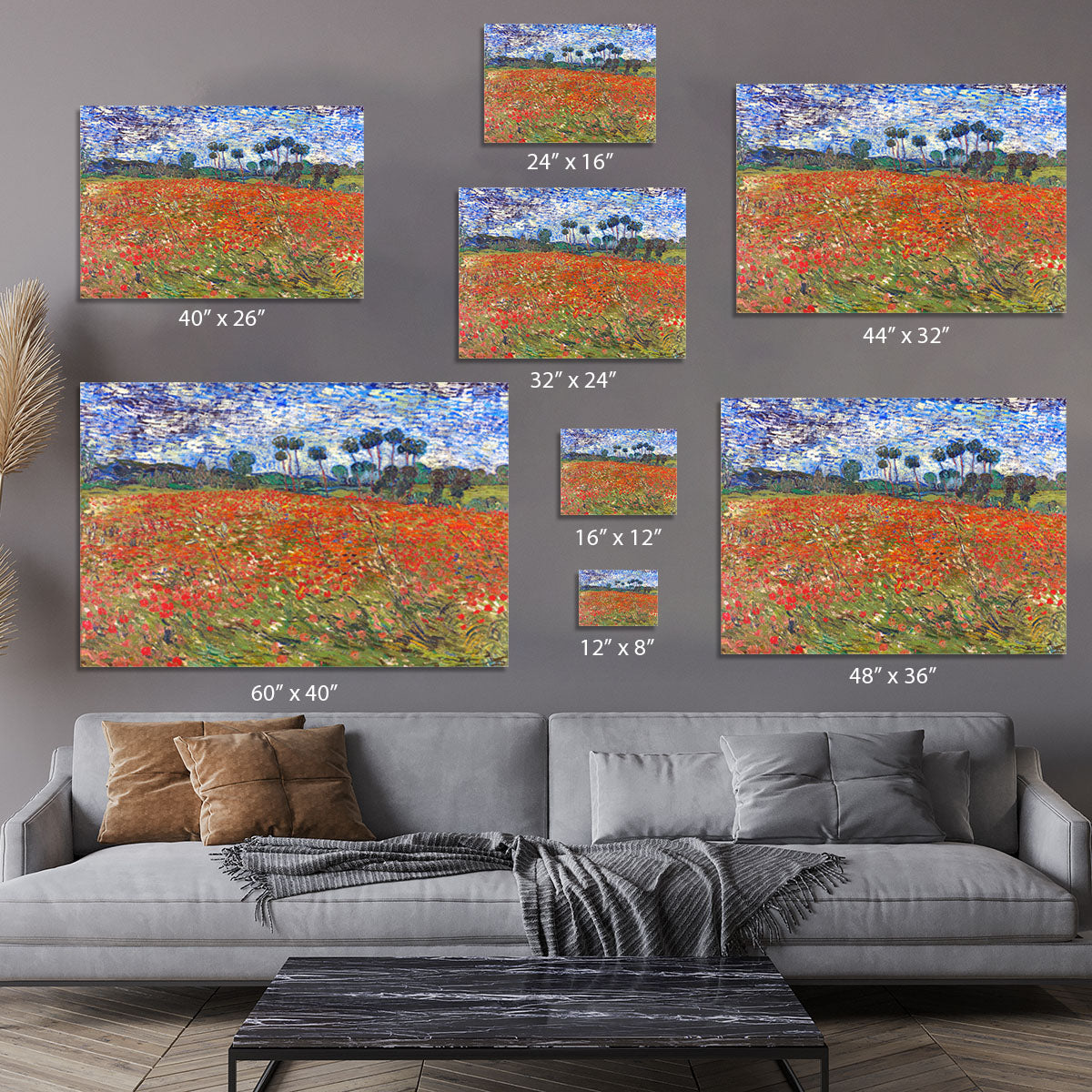 Van Gogh Poppies Field Canvas Print or Poster - Canvas Art Rocks - 7